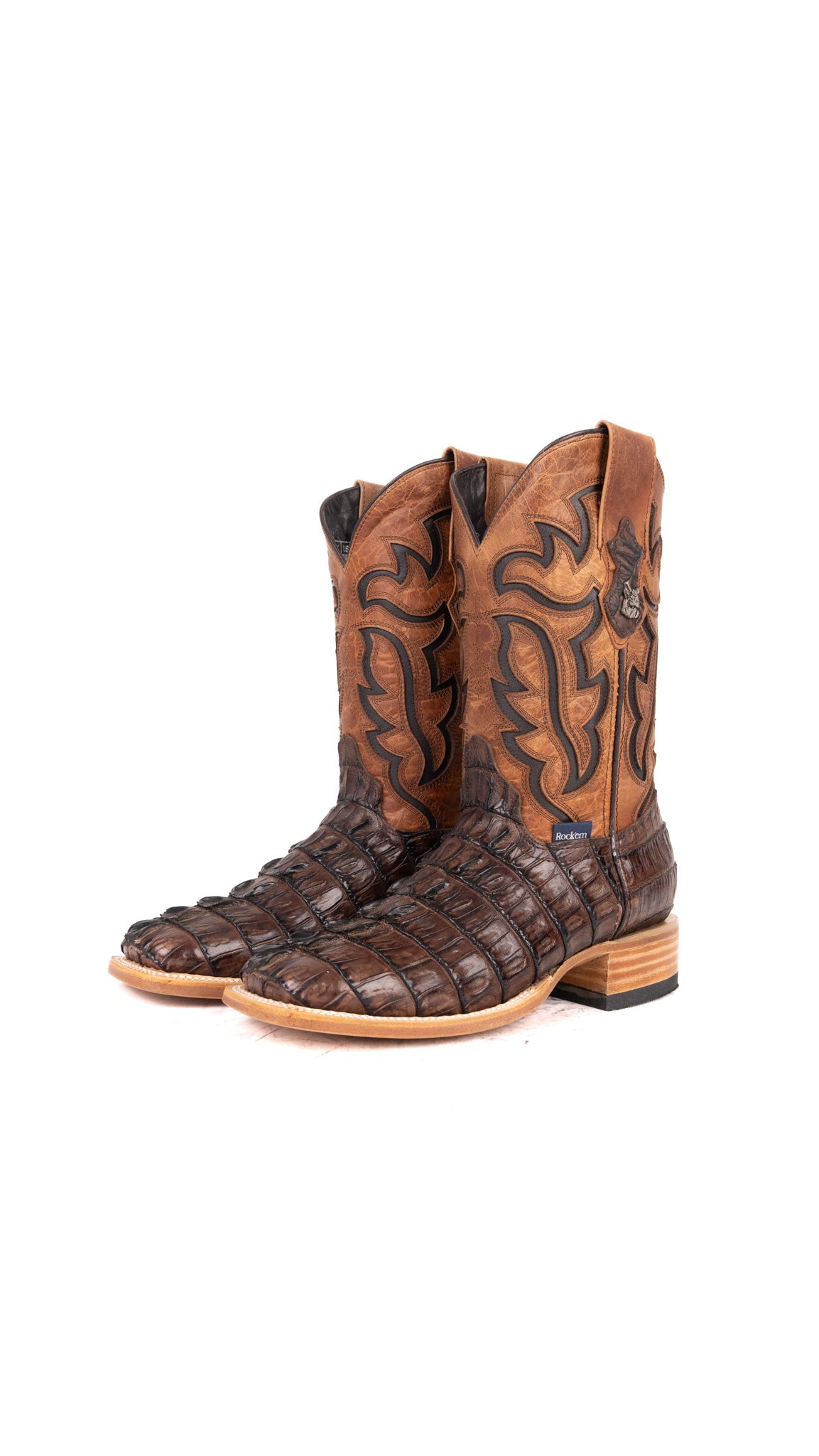 Bruce Caiman Tail Square Toe Cowboy Boot