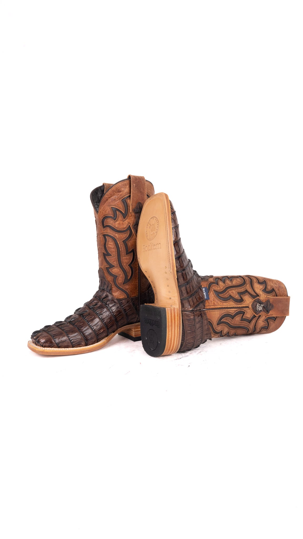 Bruce Caiman Tail Square Toe Cowboy Boot