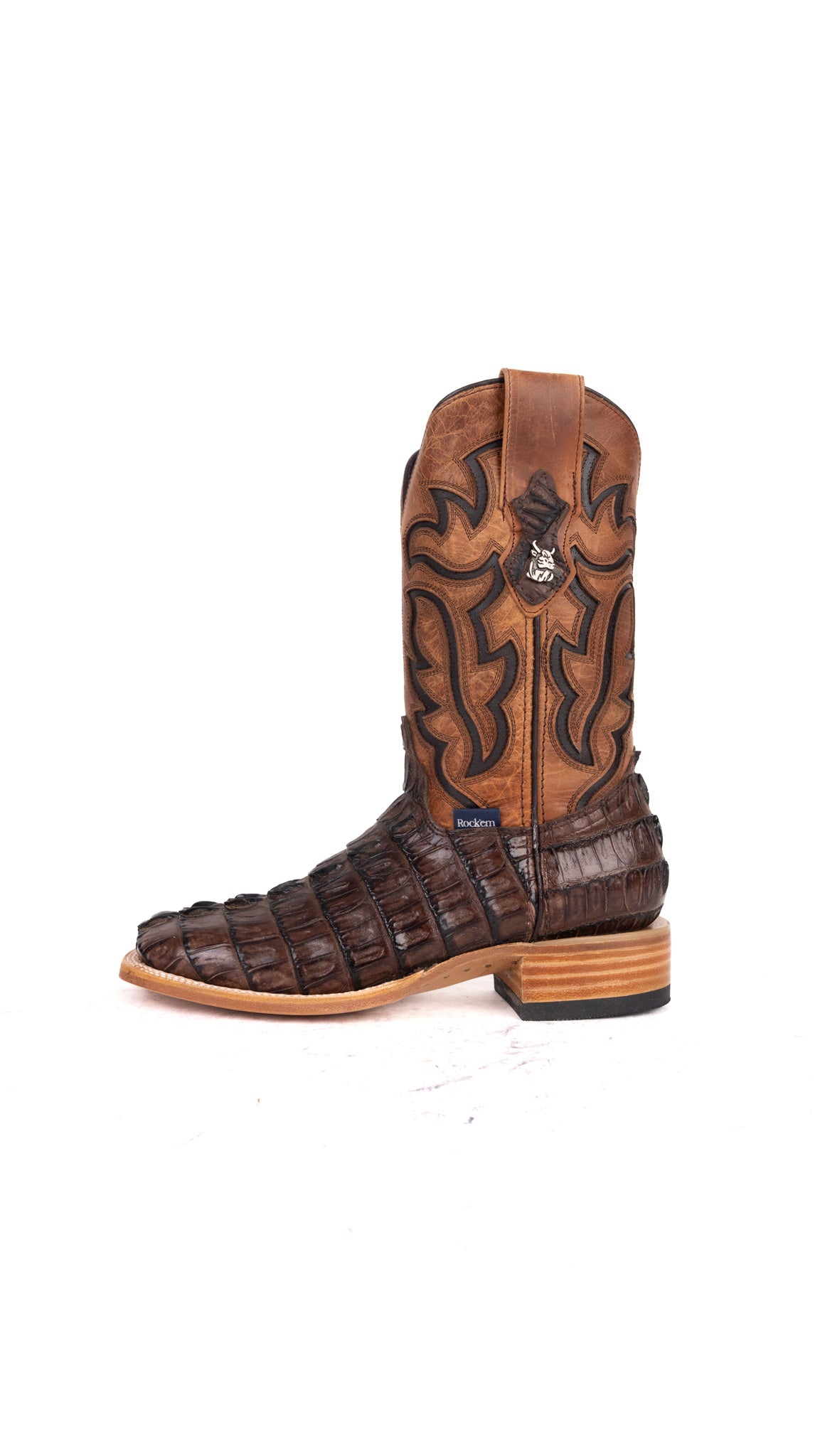 Bruce Caiman Tail Square Toe Cowboy Boot