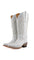 White cowboy boots on a white background