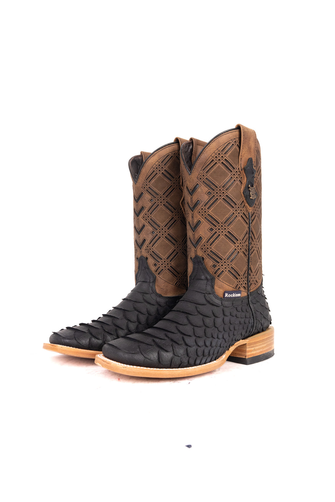 Bradley Shelby Matte Python Square Toe Cowboy Boot
