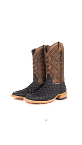 Bradley Shelby Matte Python Square Toe Cowboy Boot