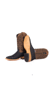 Bradley Shelby Matte Python Square Toe Cowboy Boot