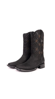 Bradley Nobuck Square Toe Cowboy Boot