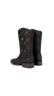 Bradley Nobuck Square Toe Cowboy Boot