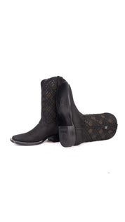 Bradley Nobuck Square Toe Cowboy Boot