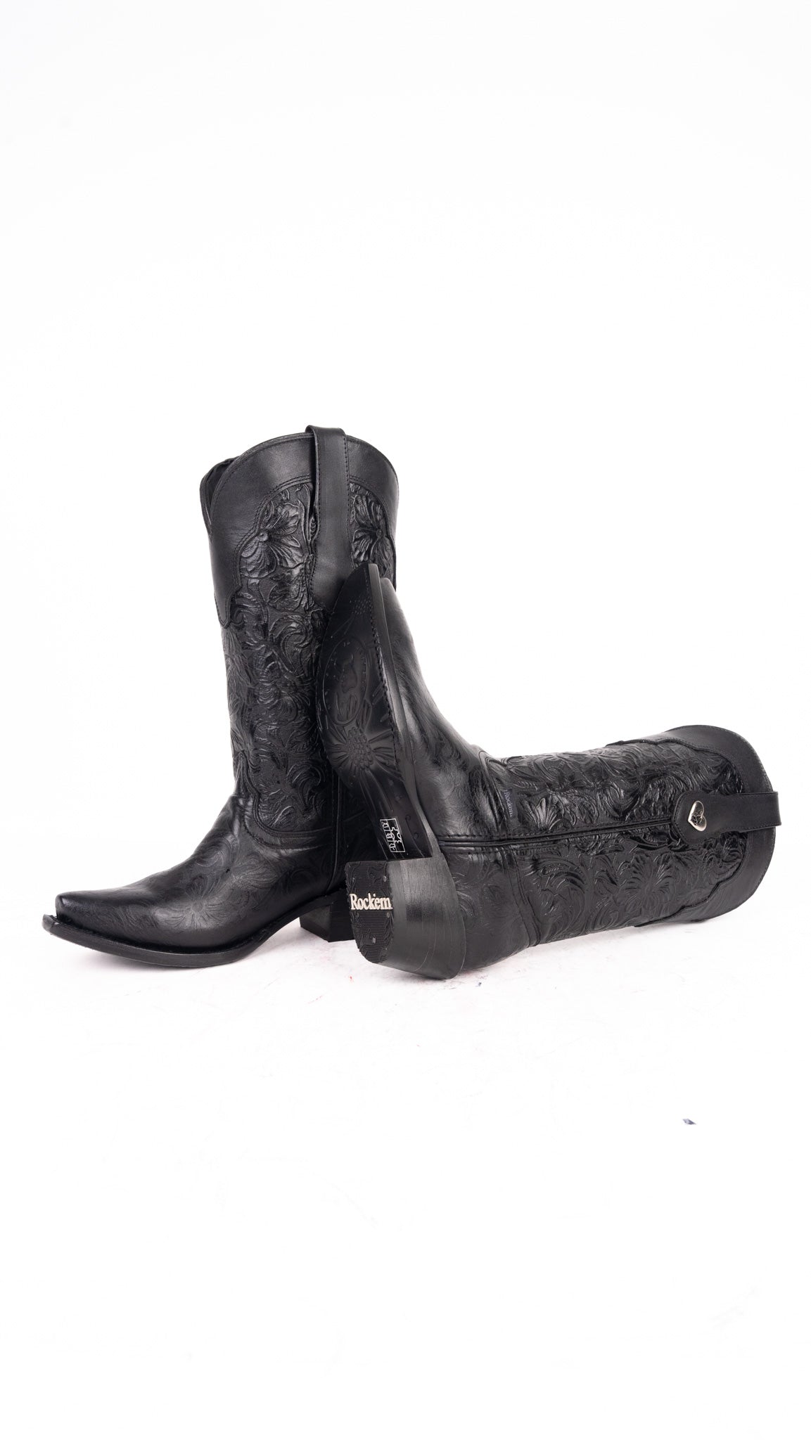 Mila Tooled Snip Toe Cowgirl Boot
