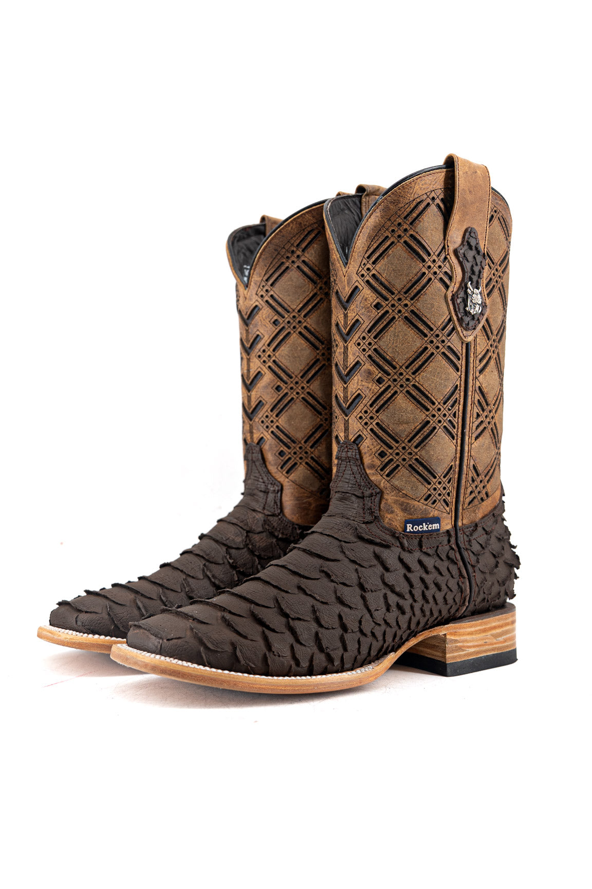 Bradley Matte Python Square Toe Cowboy Boot