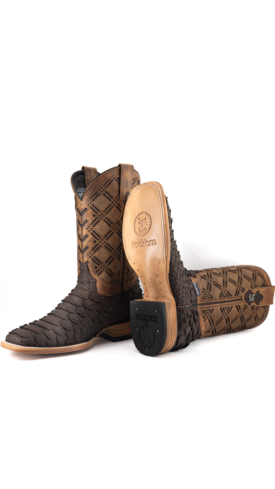 Bradley Matte Python Square Toe Cowboy Boot