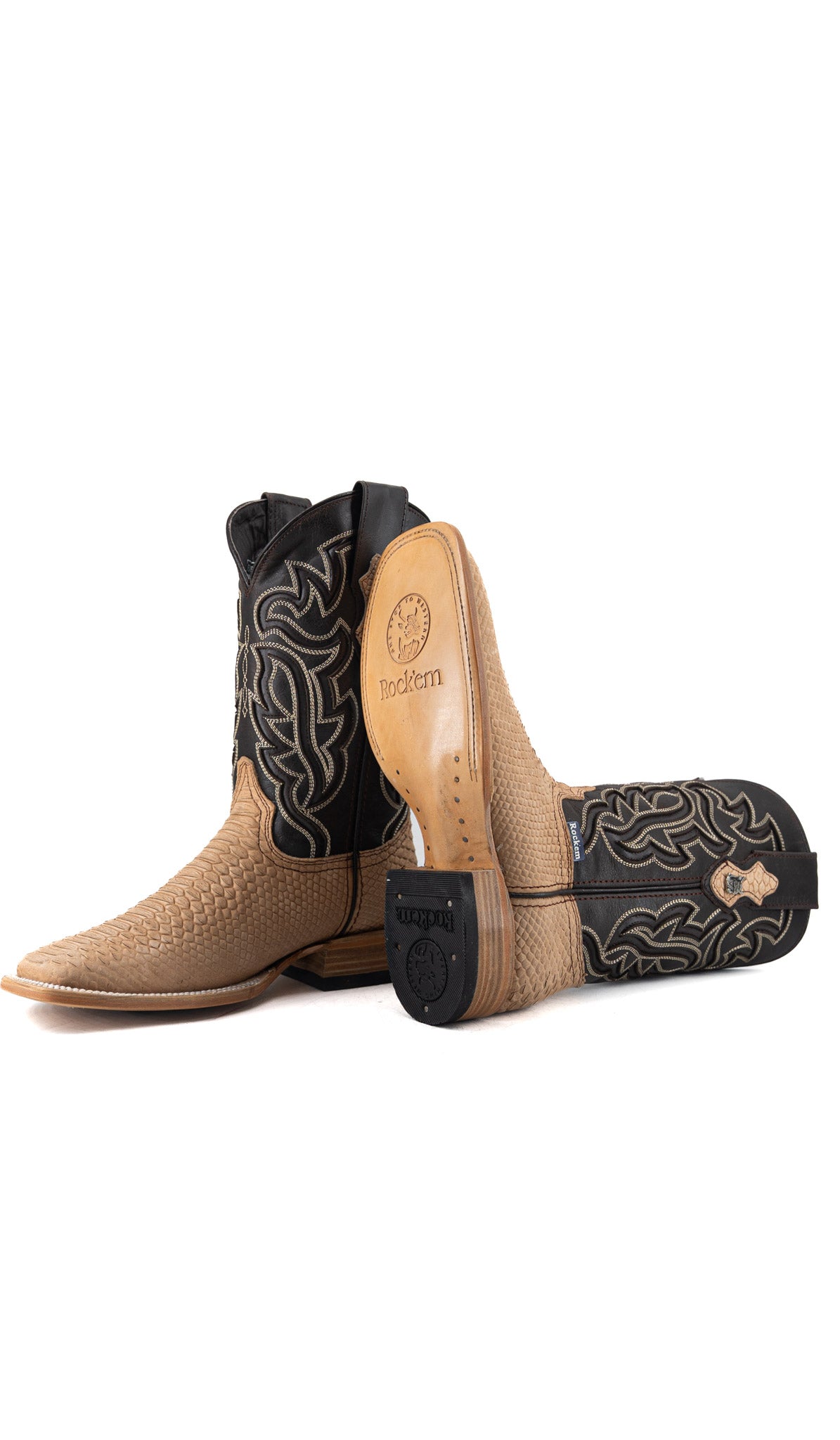 Bruce Matte Python Square Toe Cowboy Boot