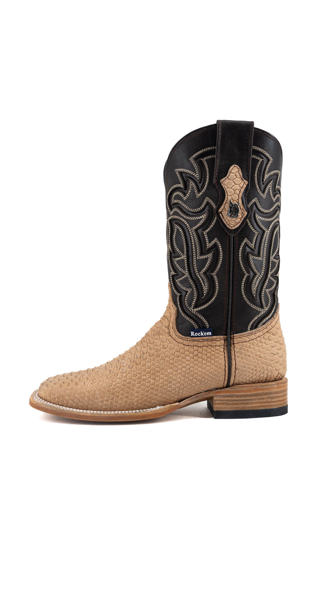 Bruce Matte Python Square Toe Cowboy Boot