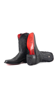 Montana Lizard Red Bottom Rodeo Toe Cowboy Boot