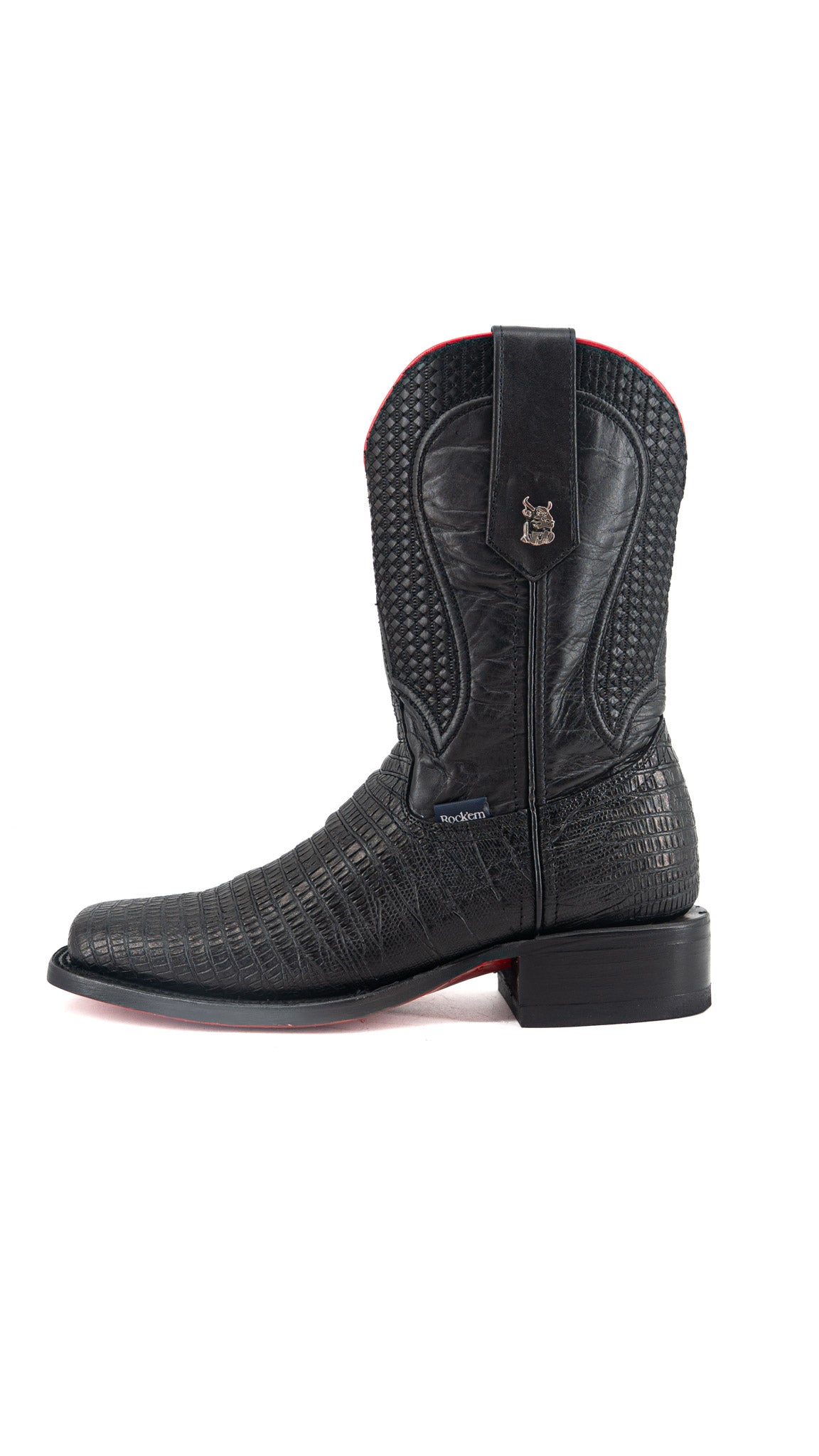 Montana Lizard Red Bottom Rodeo Toe Cowboy Boot
