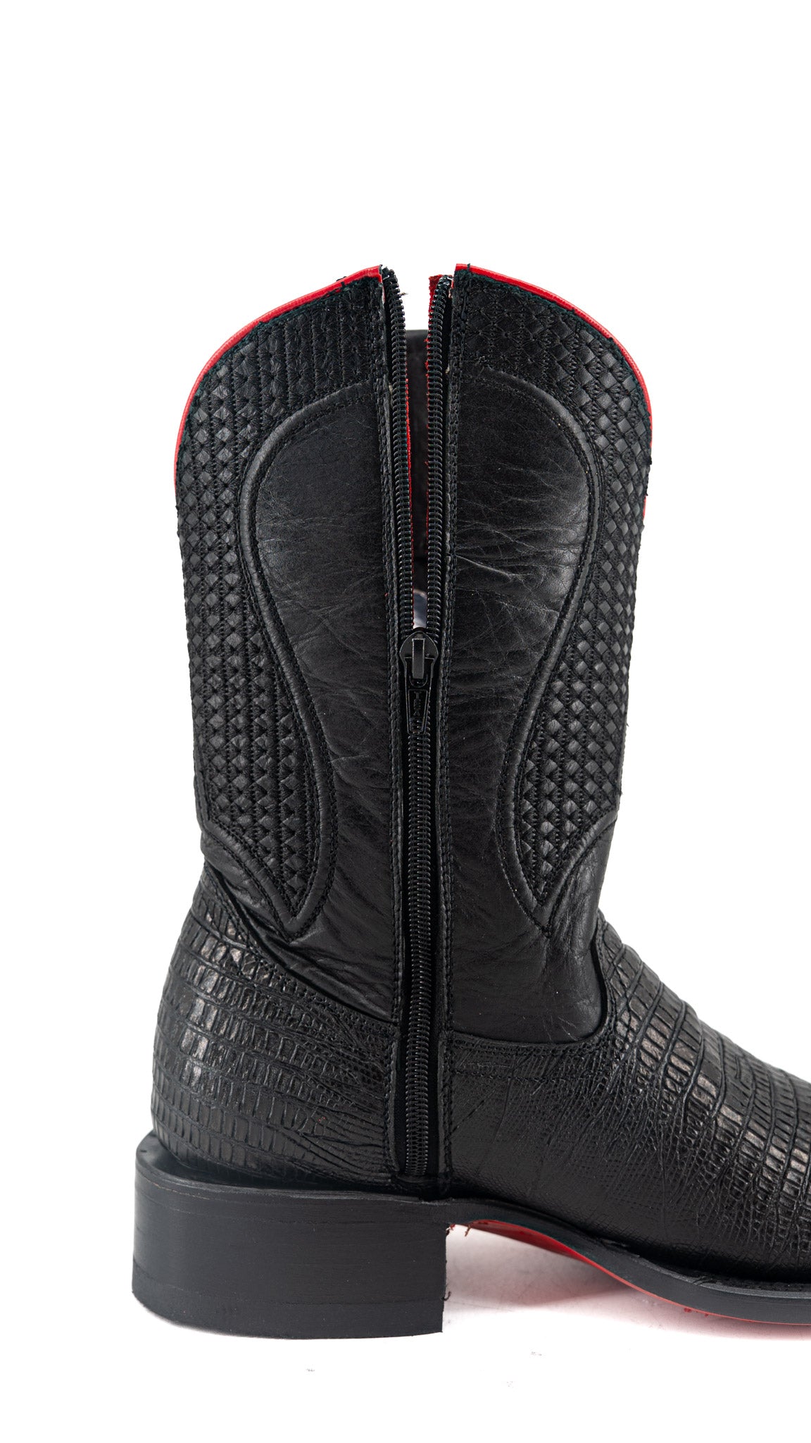 Montana Lizard Red Bottom Rodeo Toe Cowboy Boot