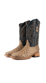 Renegate Ostrich Square Toe Cowboy Boot