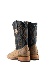 Renegate Ostrich Square Toe Cowboy Boot