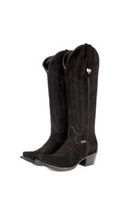 Eleanor Primavera Suede Tall Snip Toe Cowgirl Boot