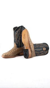 Renegate Ostrich Square Toe Cowboy Boot