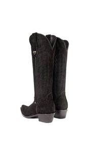 Eleanor Primavera Suede Tall Snip Toe Cowgirl Boot