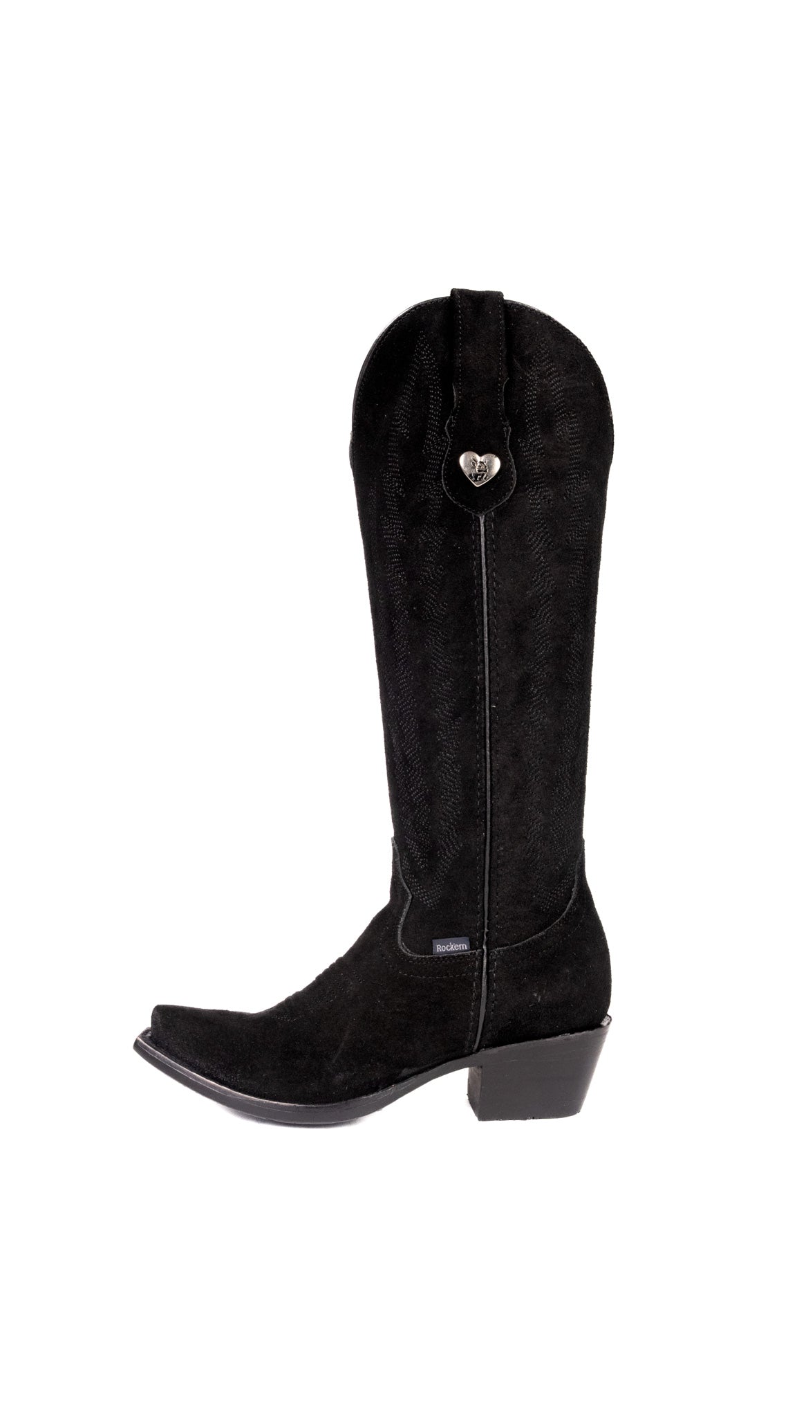 Eleanor Primavera Suede Tall Snip Toe Cowgirl Boot