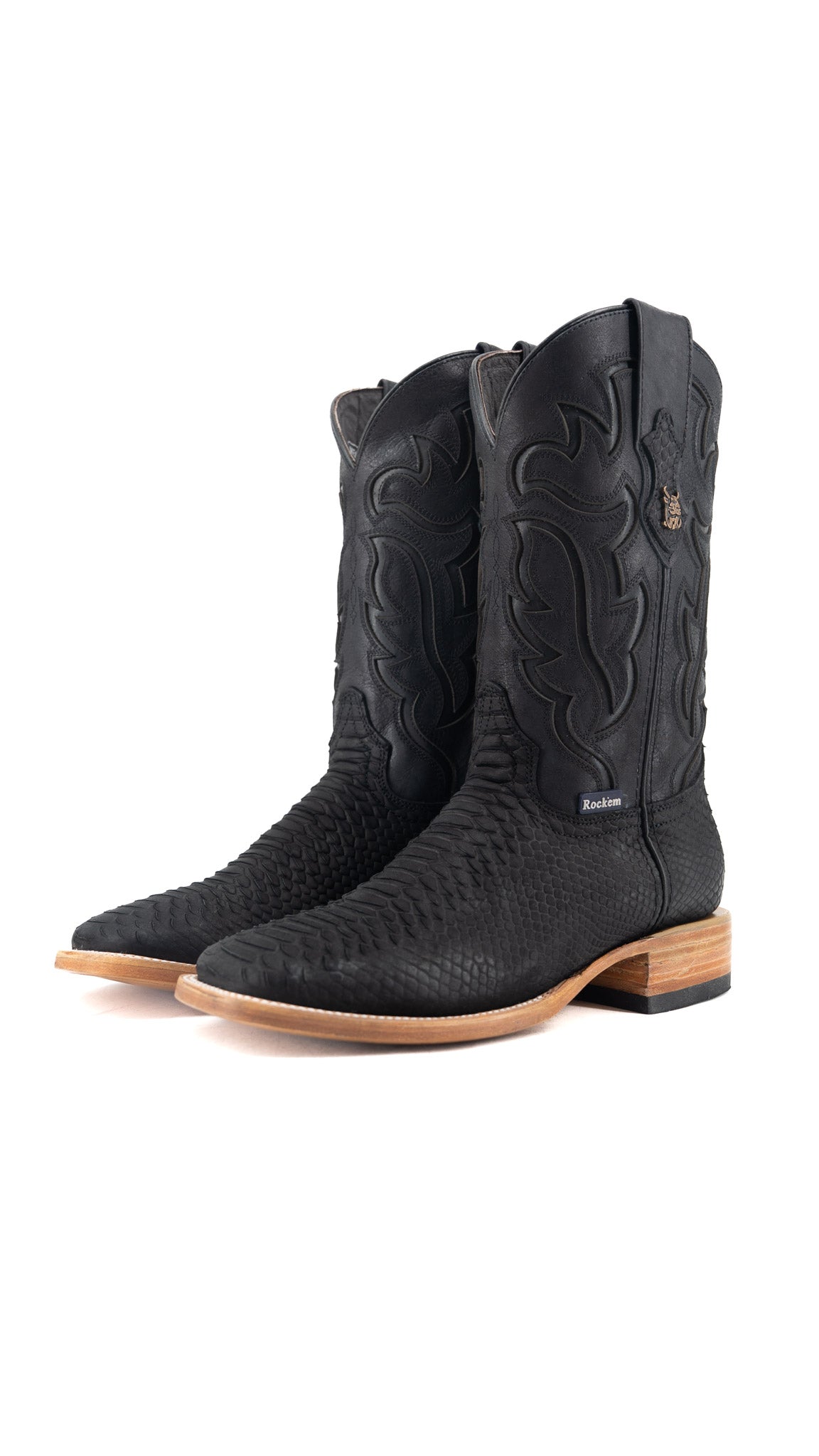 Bruce Matte Python Square Toe Cowboy Boot