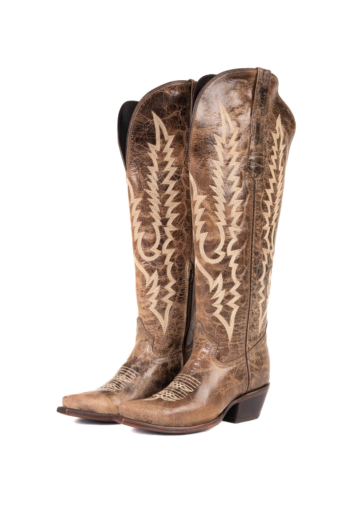 Kaylee Tall Wide Calf Friendly Snip Toe Cowgirl Boot