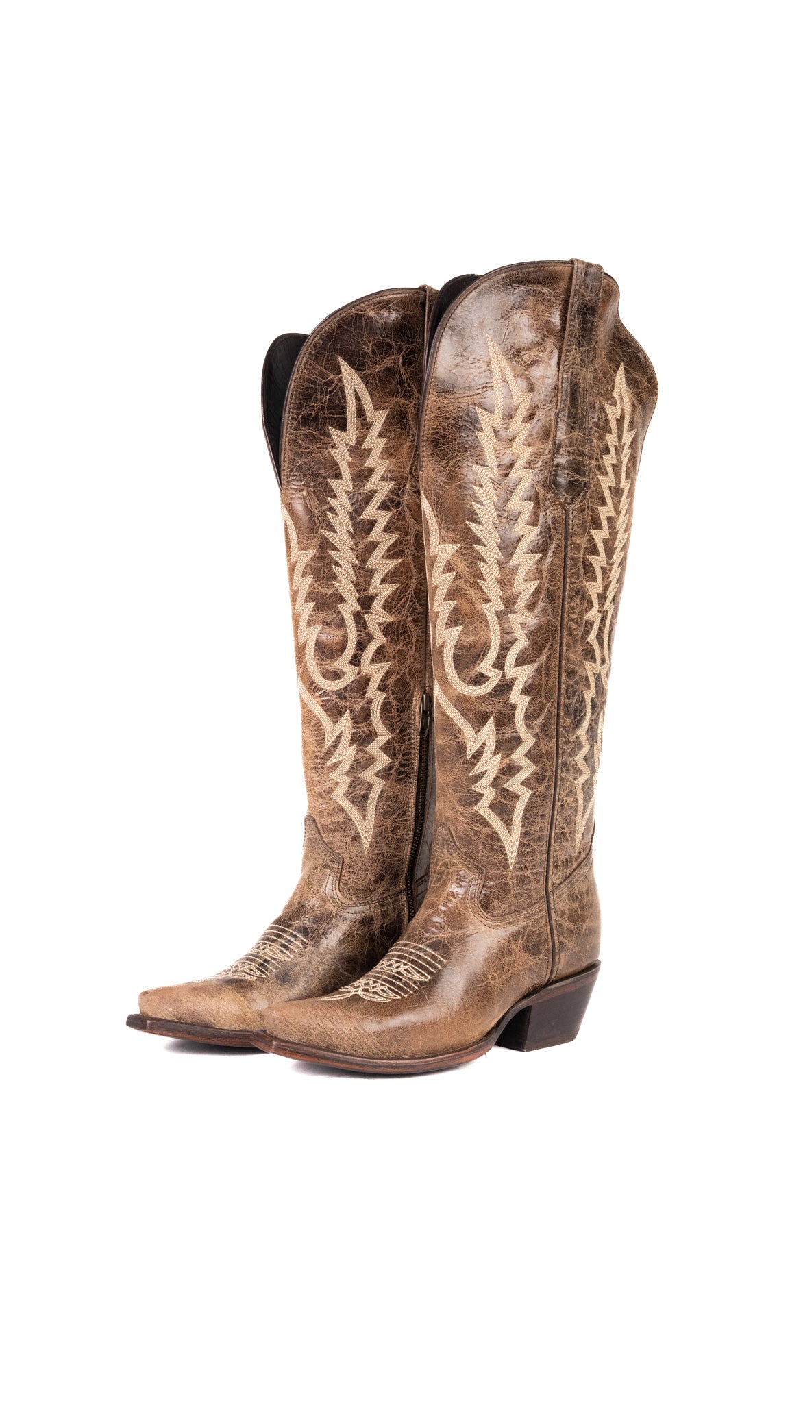 Kaylee Tall Wide Calf Friendly Snip Toe Cowgirl Boot