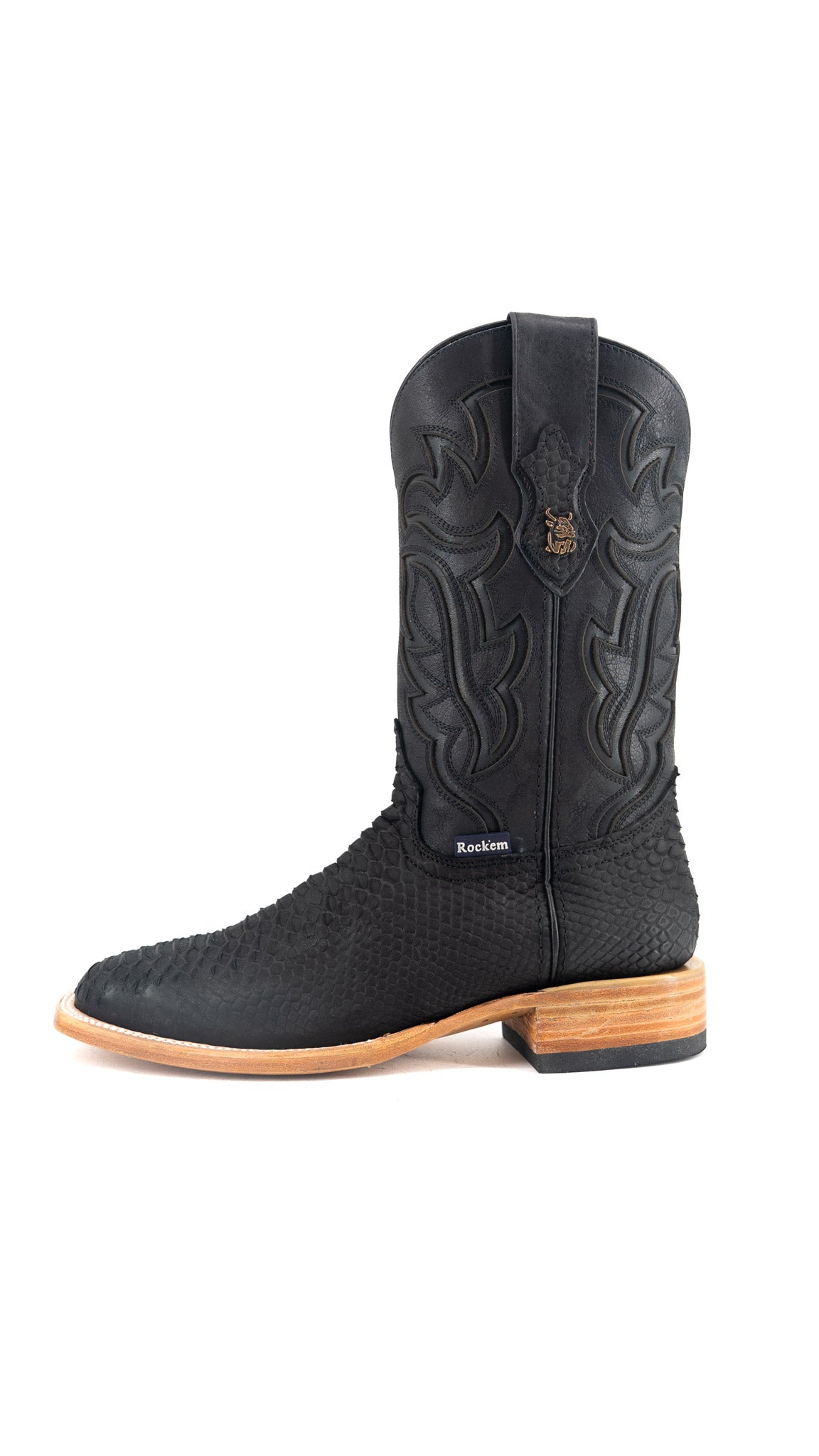 Bruce Matte Python Square Toe Cowboy Boot