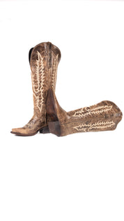 Kaylee Tall Wide Calf Friendly Snip Toe Cowgirl Boot