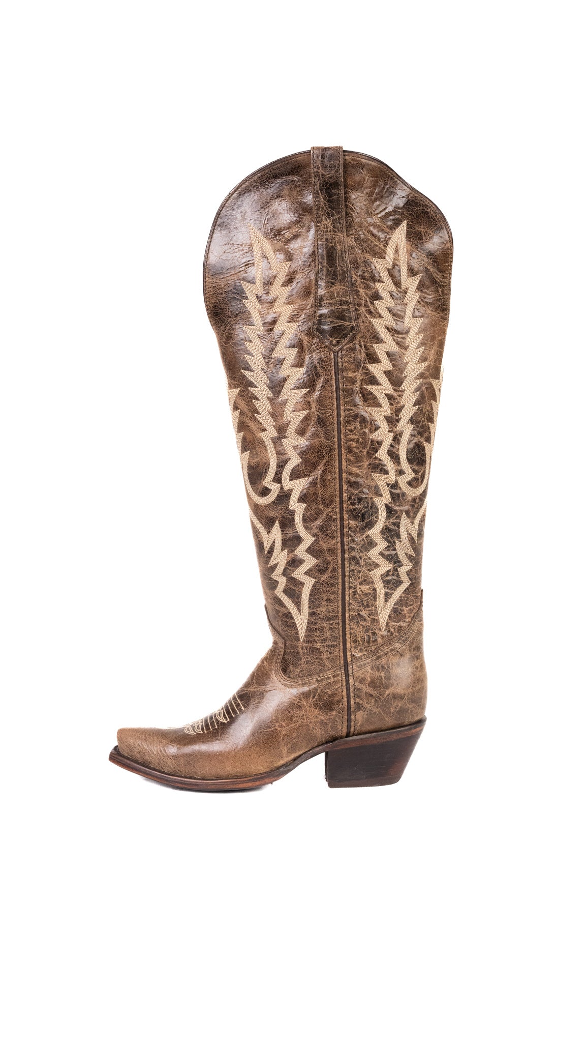 Kaylee Tall Wide Calf Friendly Snip Toe Cowgirl Boot