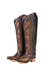 Stacy Tall Wide Calf Snip Toe Cowgirl Boot
