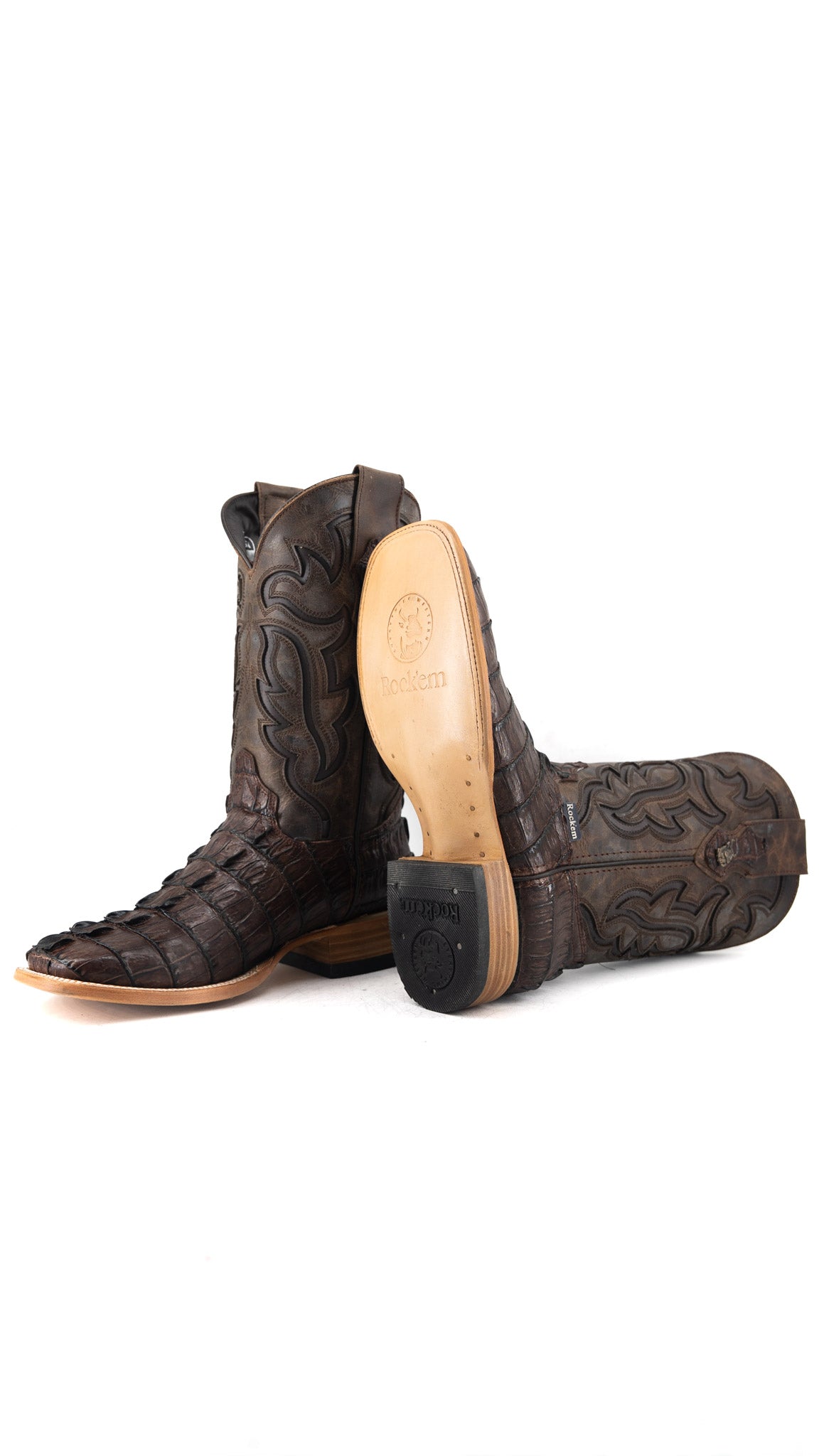 Bruce Caiman Tail Square Toe Cowboy Boot