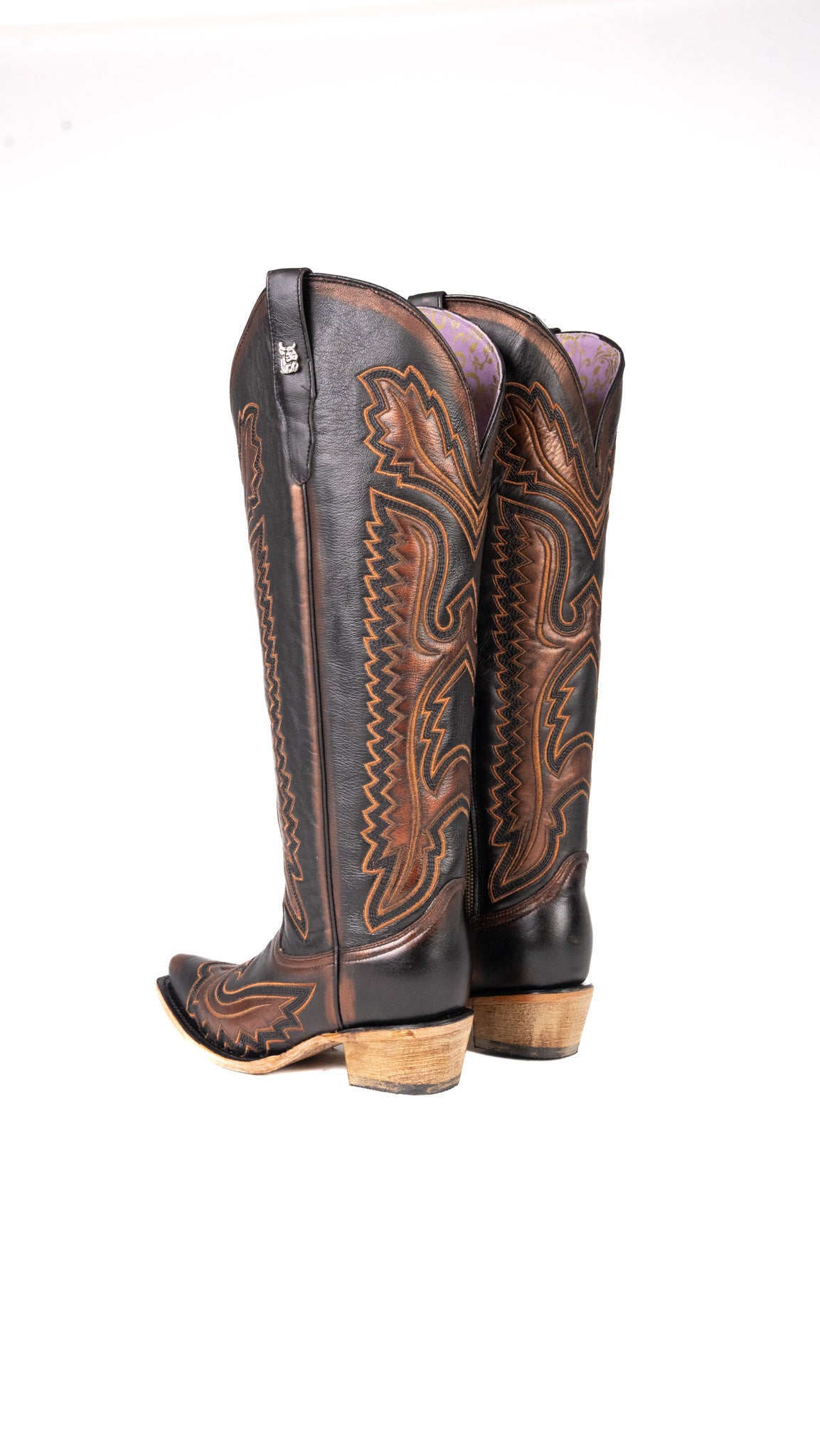 Stacy Tall Wide Calf Snip Toe Cowgirl Boot