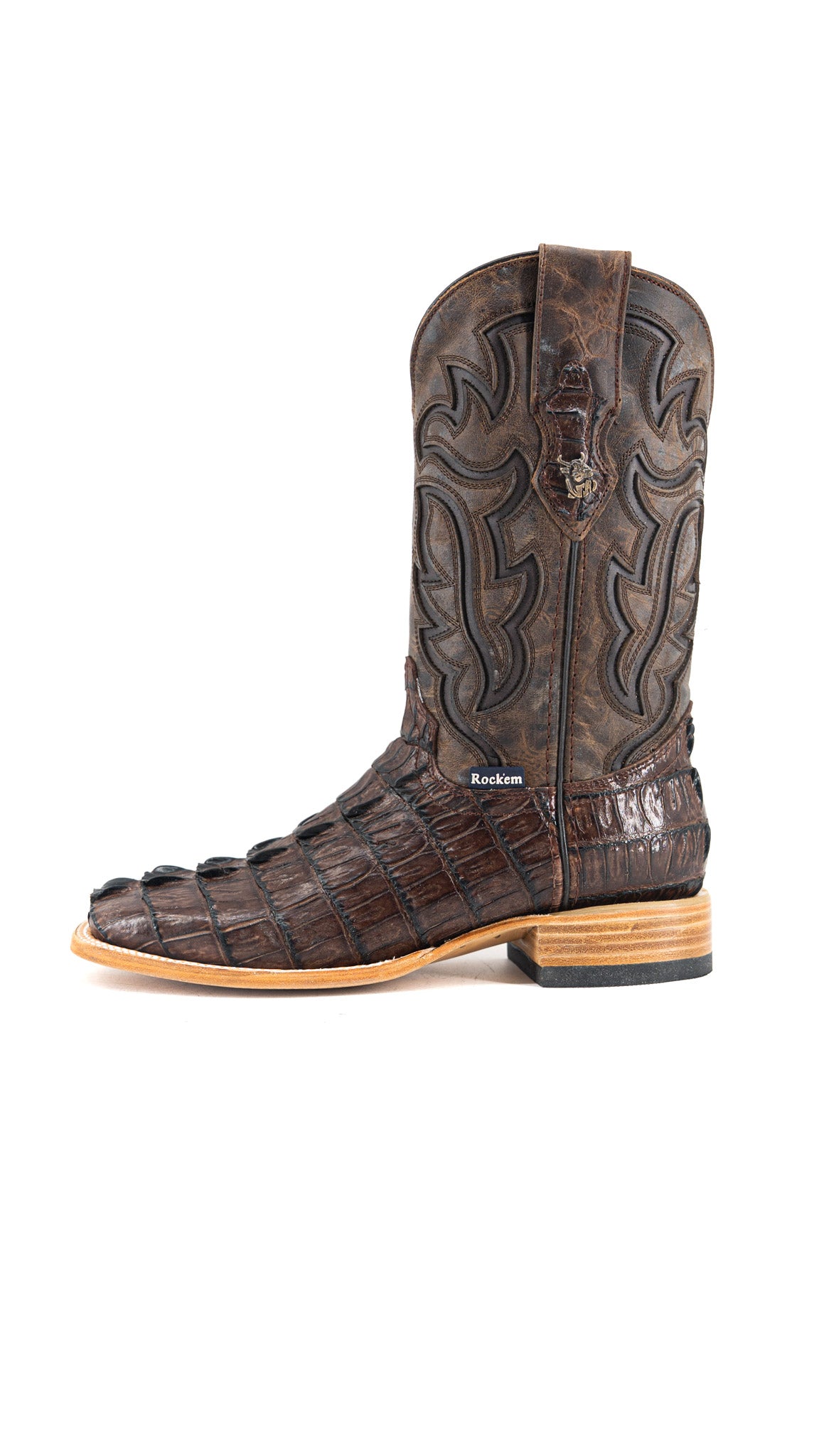 Bruce Caiman Tail Square Toe Cowboy Boot