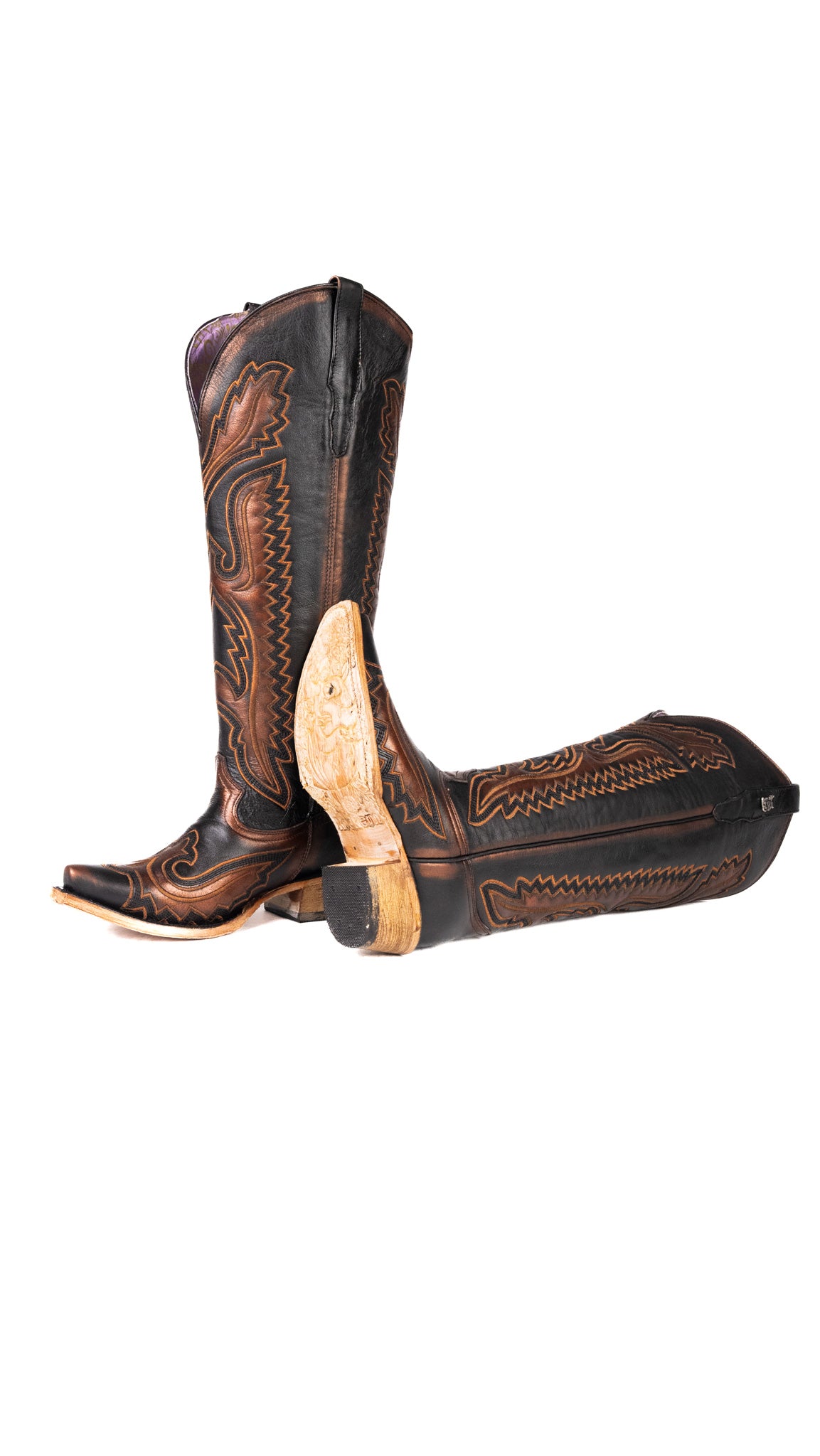 Stacy Tall Wide Calf Snip Toe Cowgirl Boot