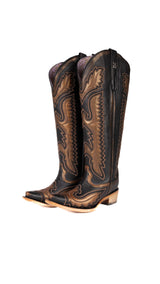 Stacy Tall Wide Calf Snip Toe Cowgirl Boot