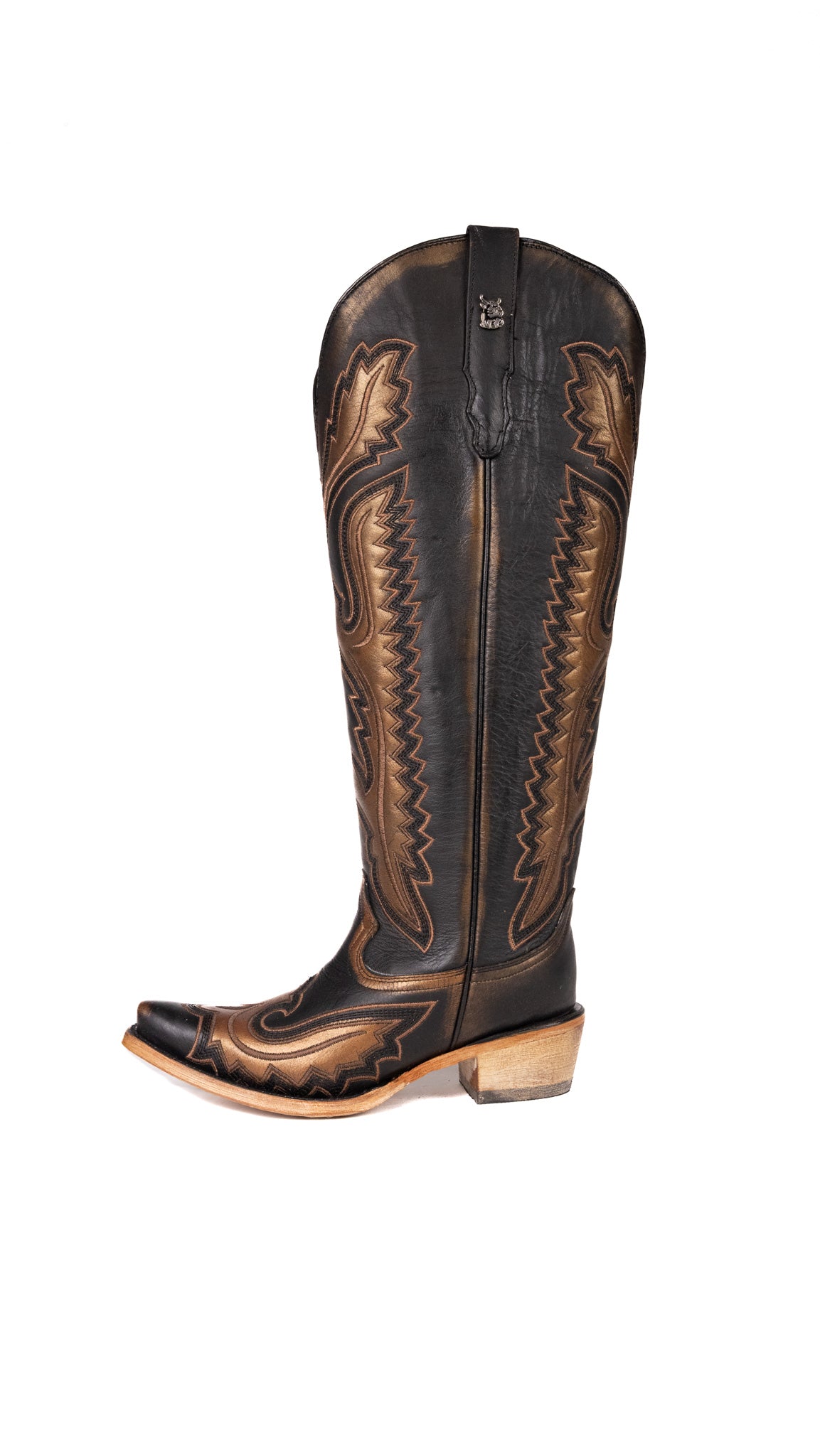 Stacy Tall Wide Calf Snip Toe Cowgirl Boot