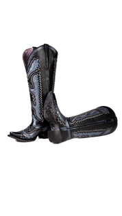 Stacy Tall Wide Calf Snip Toe Cowgirl Boot