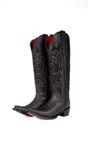 Elizabeth Tall Red Bottom Snip Toe Cowgirl Boot