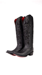 Elizabeth Tall Red Bottom Snip Toe Cowgirl Boot
