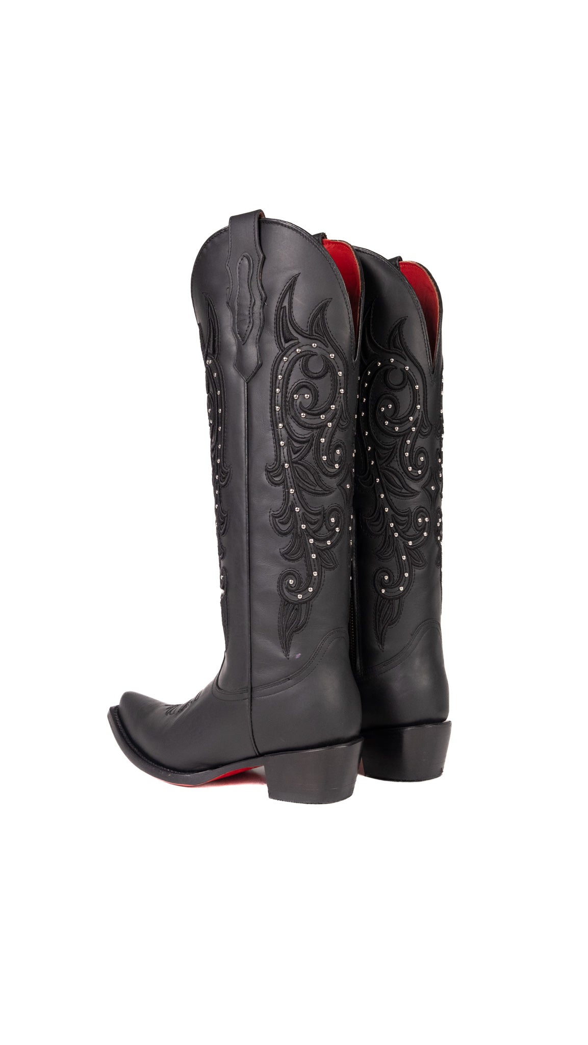 Elizabeth Tall Red Bottom Snip Toe Cowgirl Boot