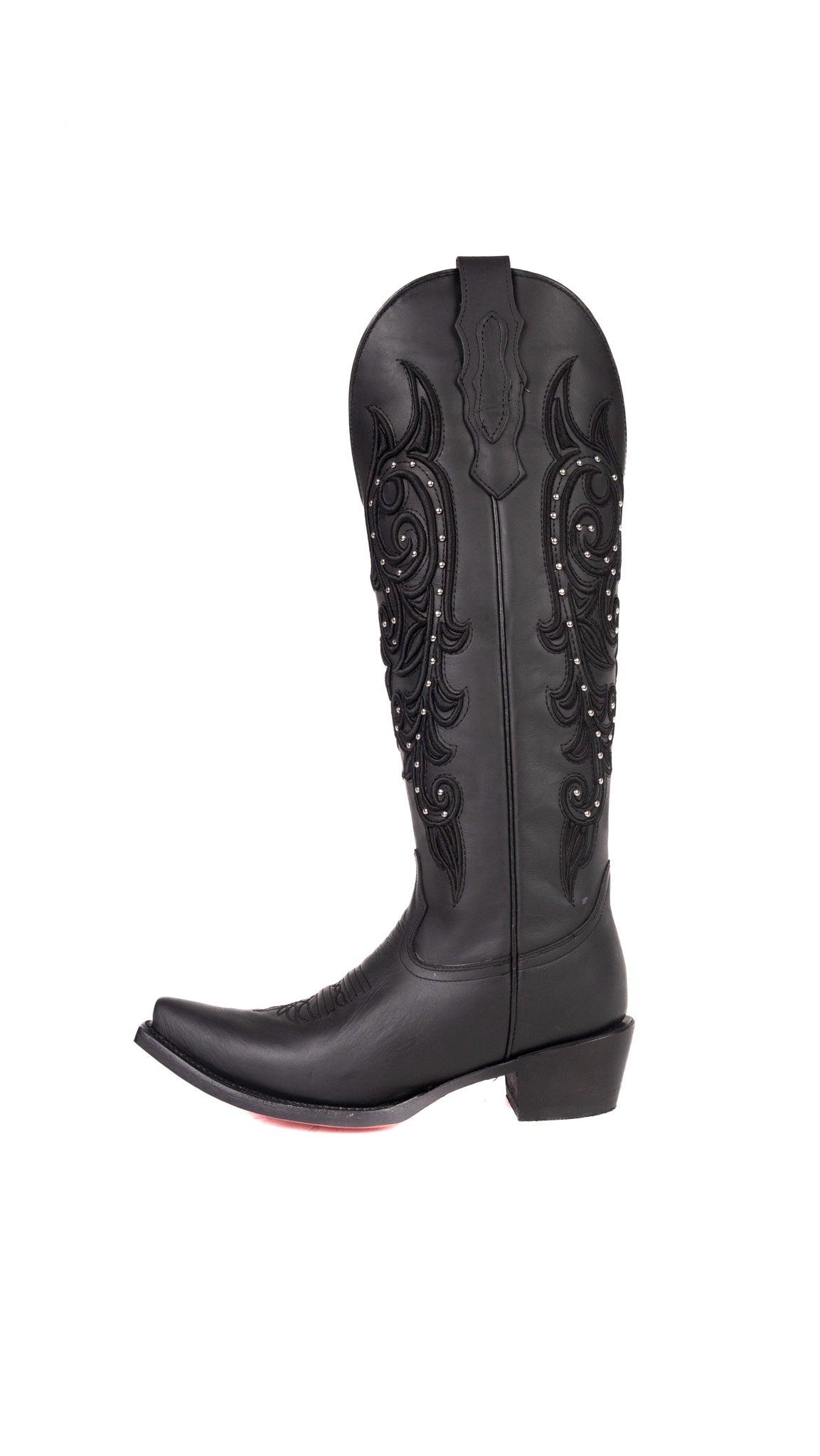 Elizabeth Tall Red Bottom Snip Toe Cowgirl Boot