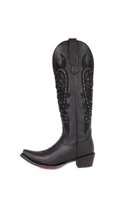 Elizabeth Tall Red Bottom Snip Toe Cowgirl Boot