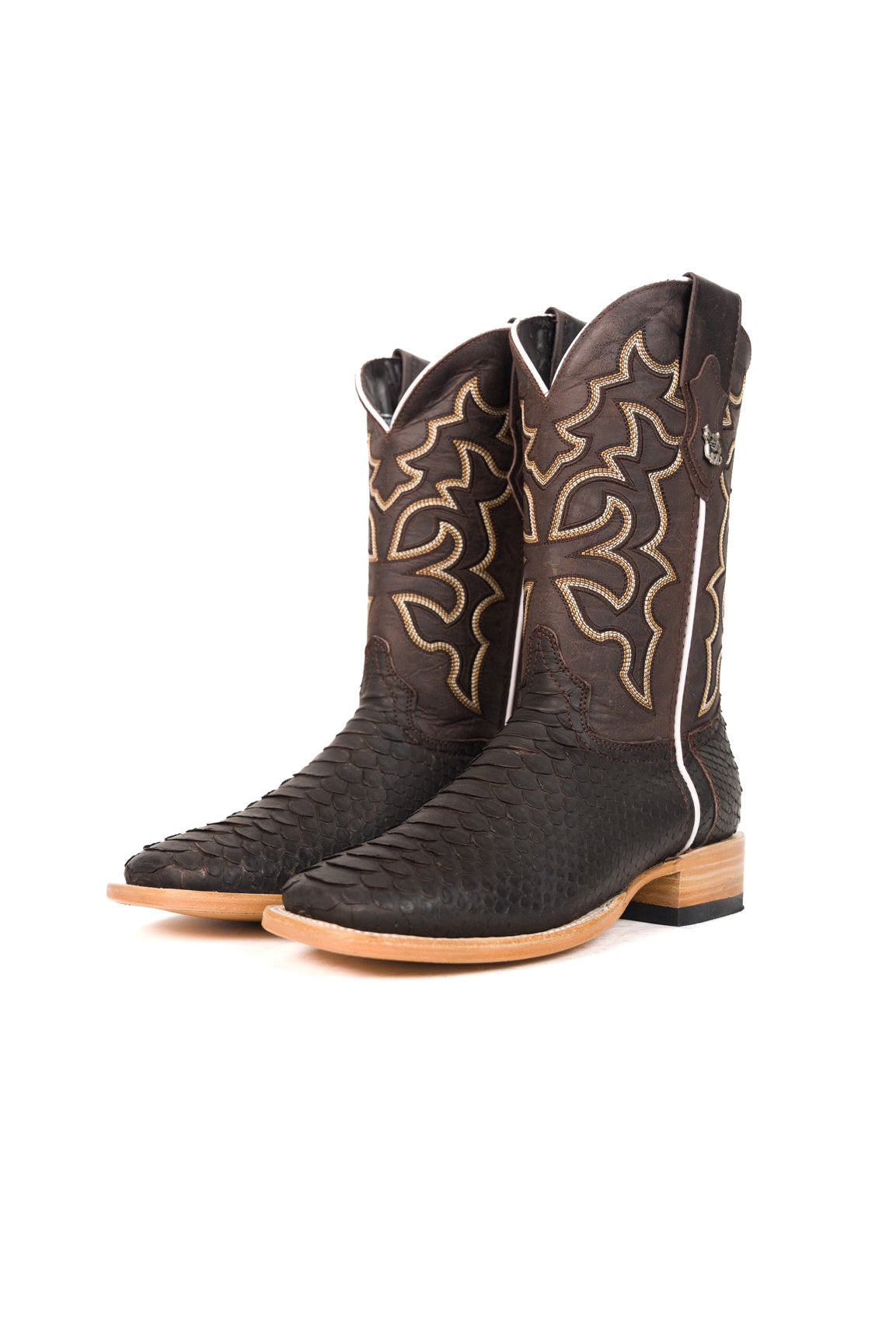 Lucas Exotic Python Square Toe Cowboy Boot