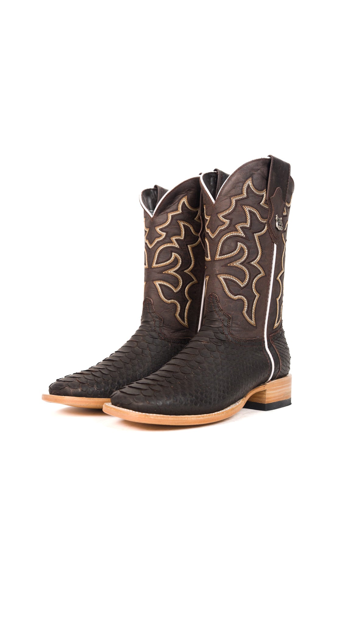 Lucas Exotic Python Square Toe Cowboy Boot