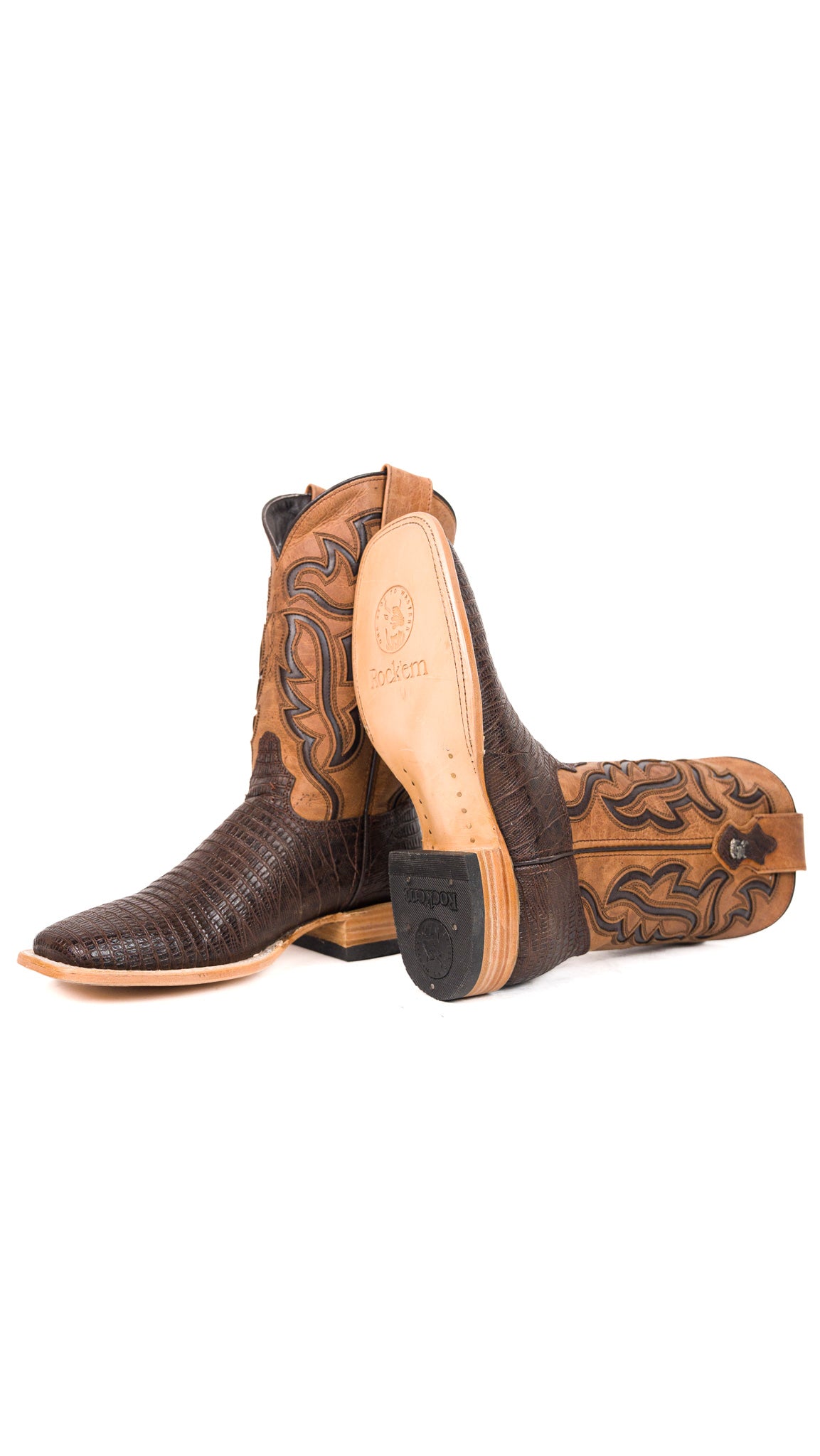 Bruce Lizard Square Toe Cowboy Boot
