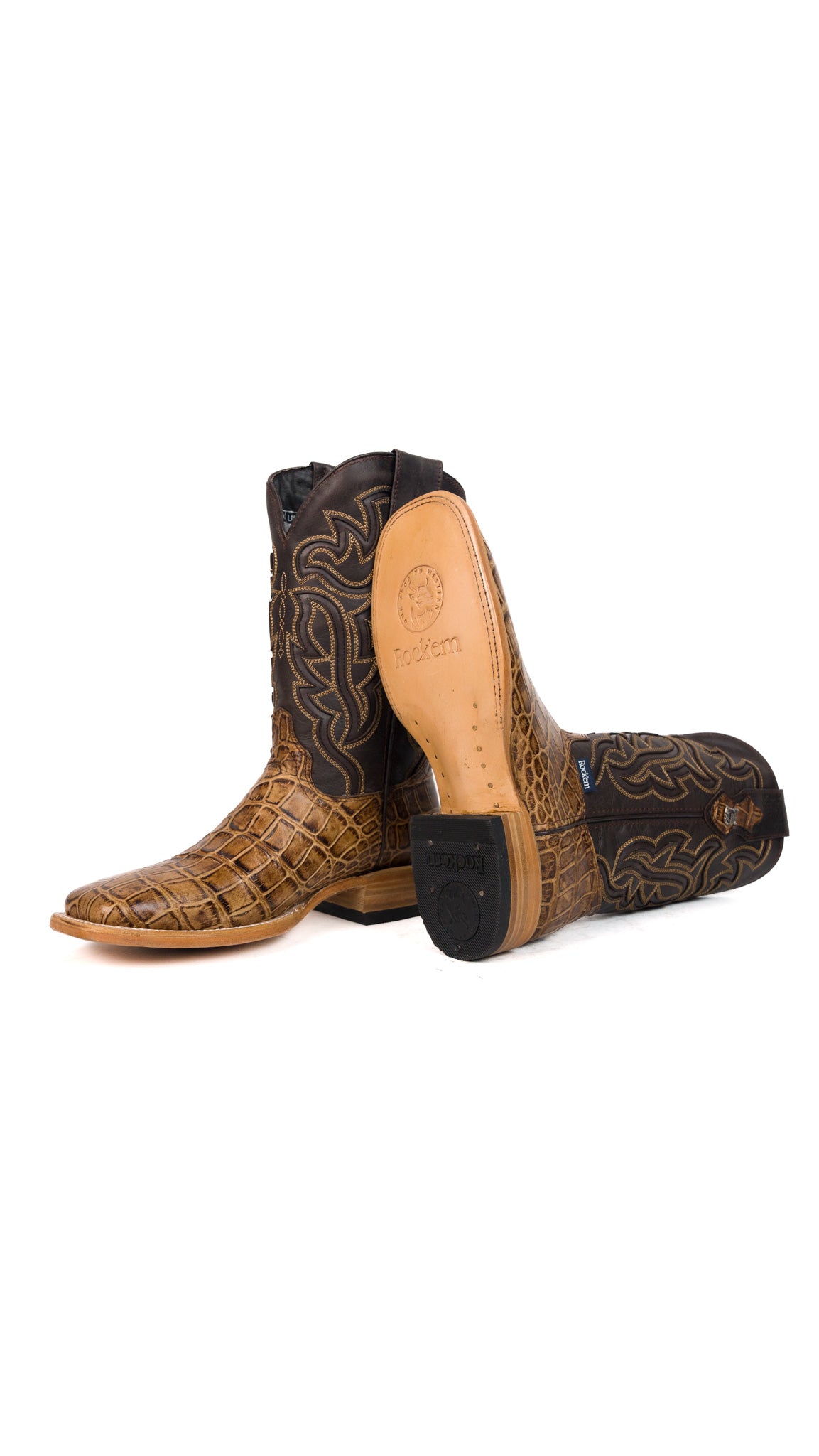 Bruce Alligator Square Toe Cowboy Boot