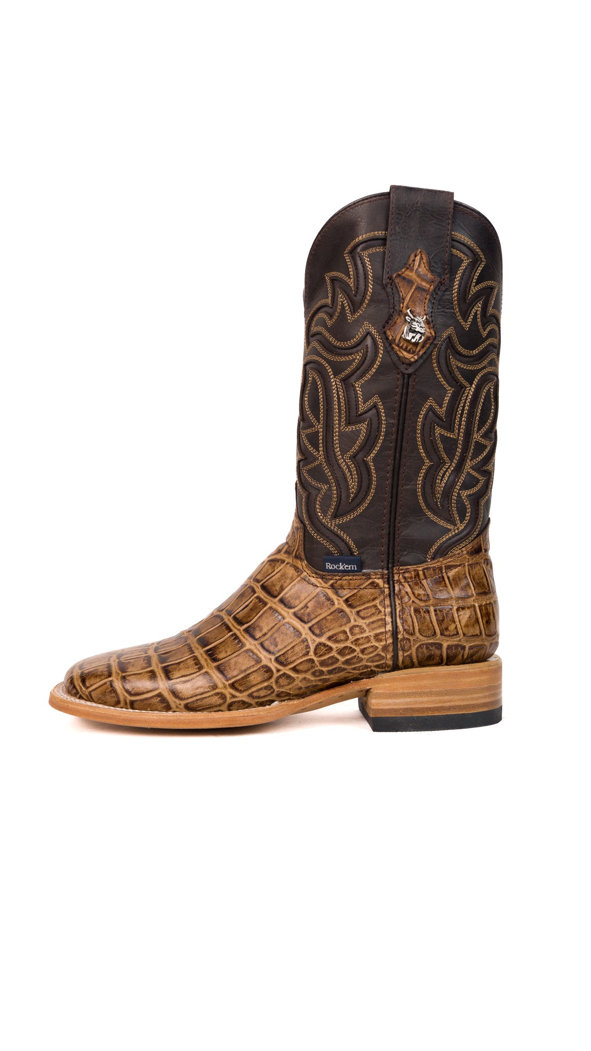 Bruce Alligator Square Toe Cowboy Boot