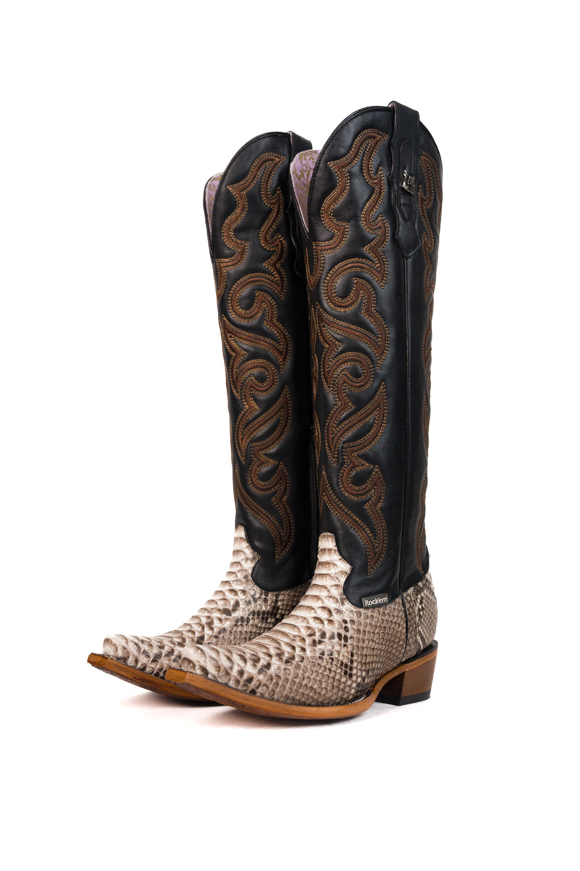 Ariana Python Tall Snip Toe Cowgirl Boot
