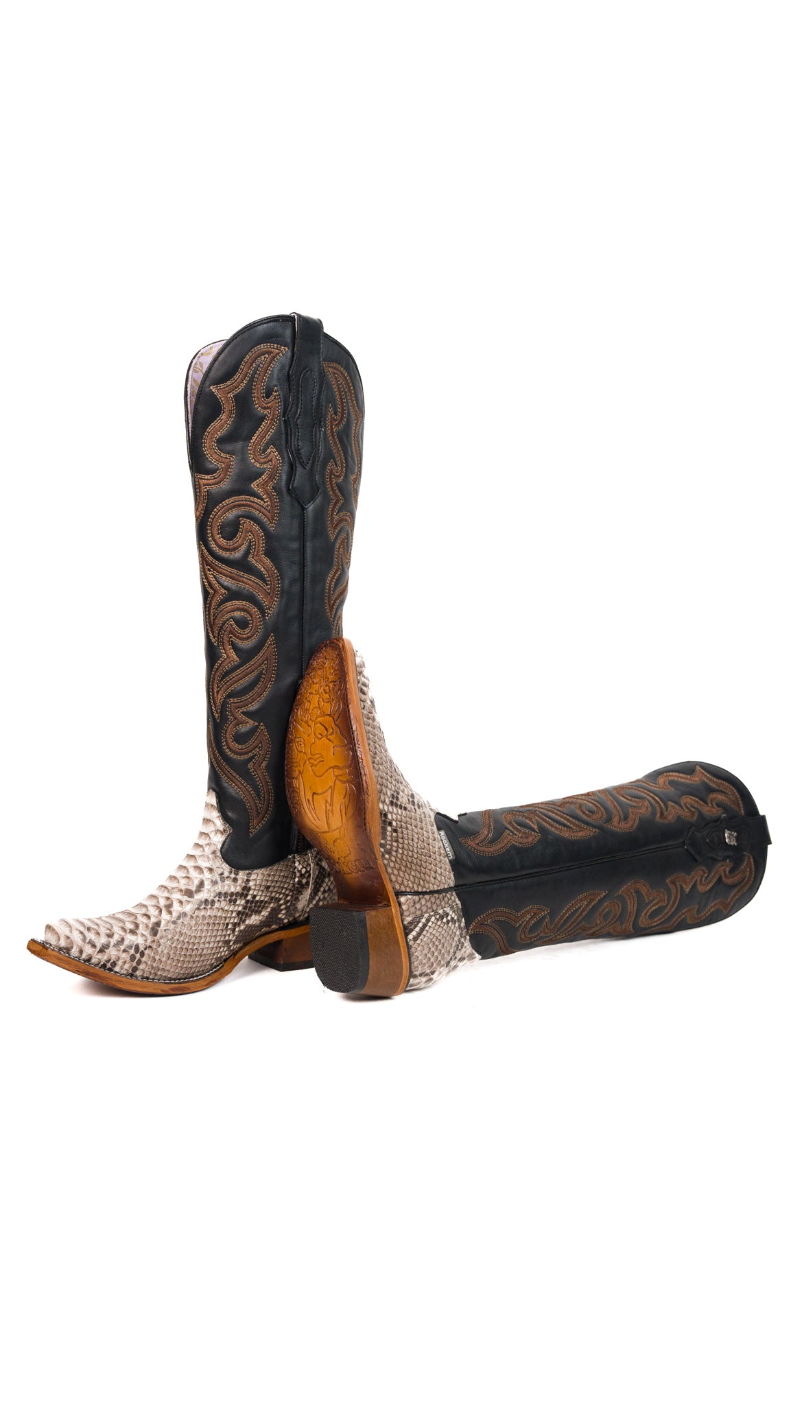 Ariana Python Tall Snip Toe Cowgirl Boot
